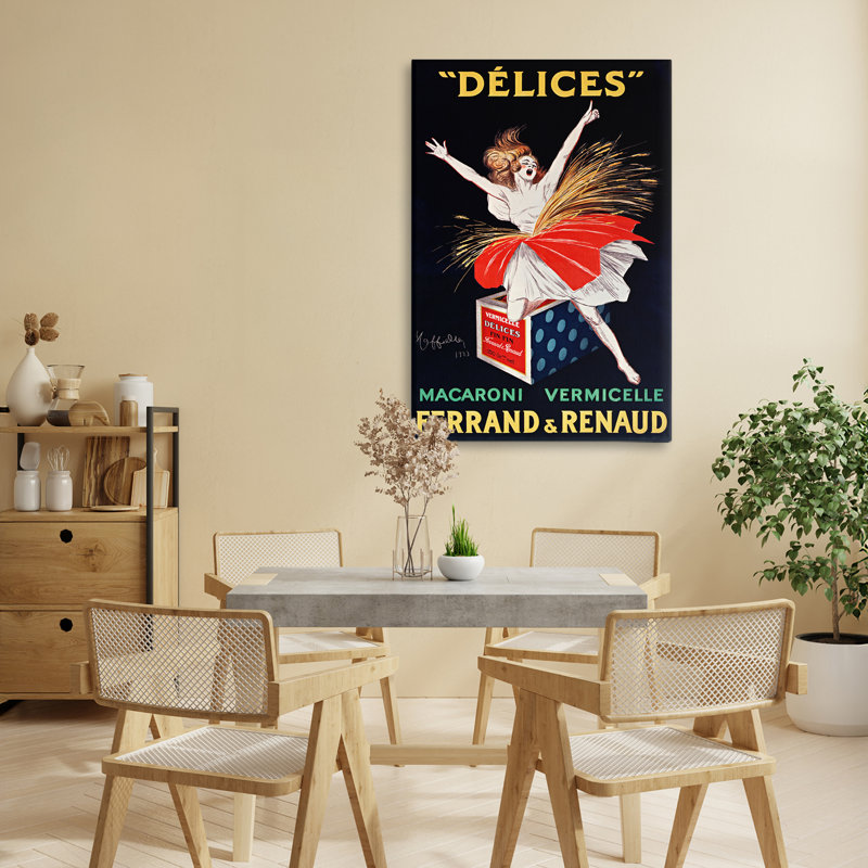 Publicité rétro sur toile, par Leonetto Cappiello, H 30 po x l 20 po