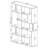 Petula 5-tier Geometric Bookcase-1294773234
