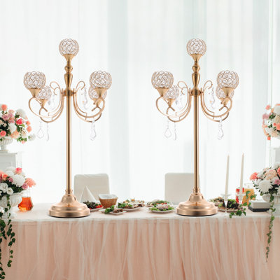 33.8'' H Metal Tabletop Candelabra