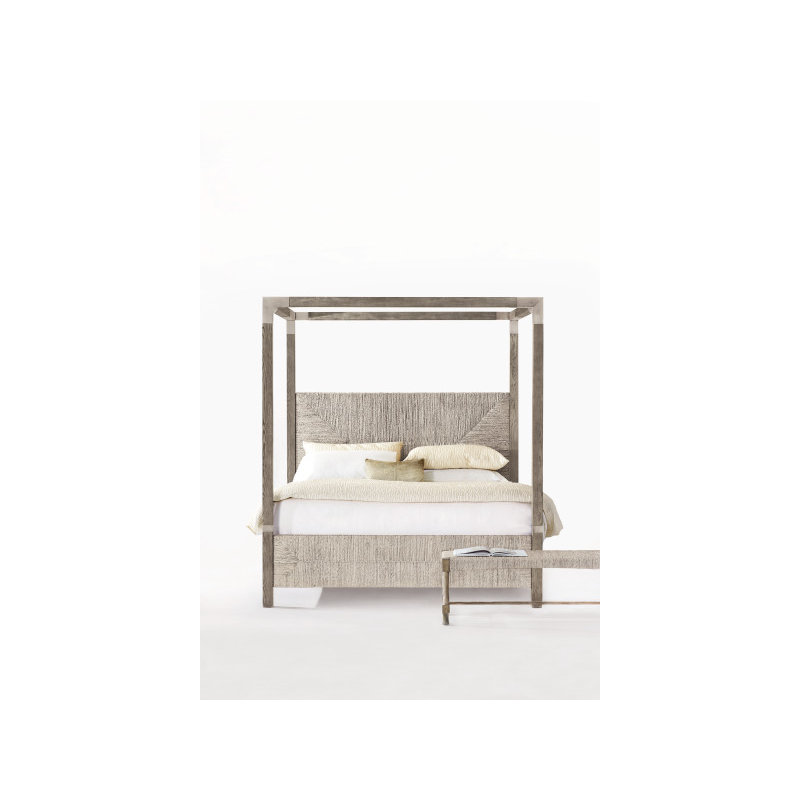 Palma Solid Wood Low Profile Canopy Bed, King