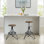 Kalen Adjustable Height Swivel Stool Set Brown/matte Black