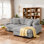 Canapé modulaire en chenille 2 pièces