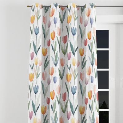 Kids Flowers Curtains - Spring Borinka Grommet Curtain - 1 Panel