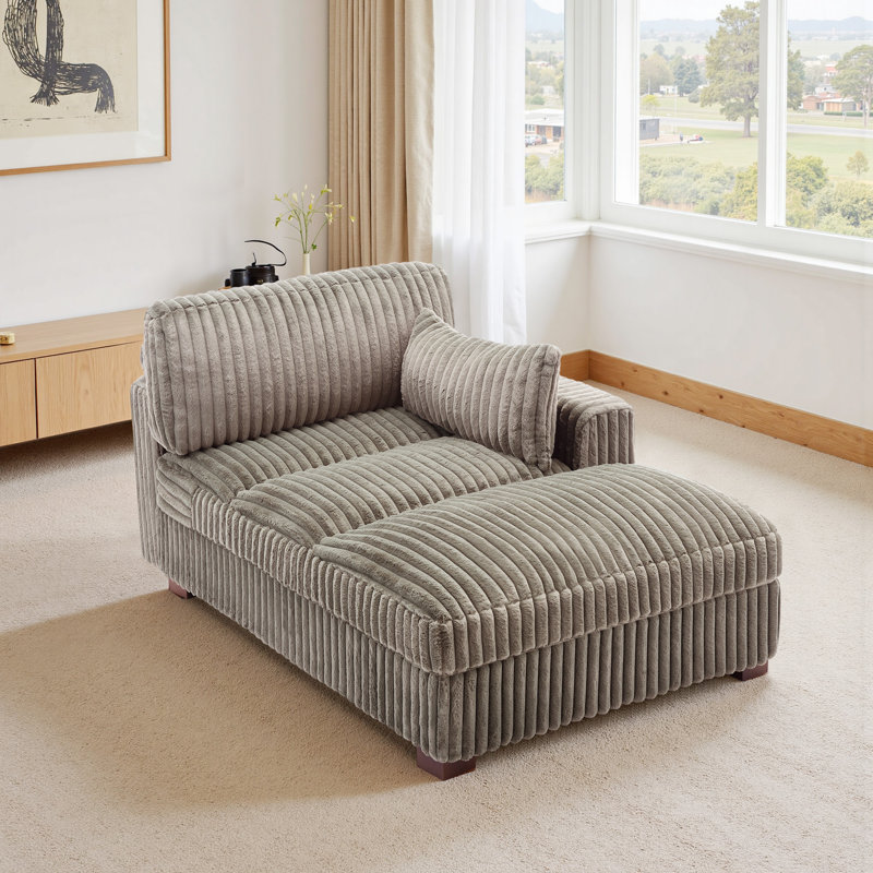 Bukvice Chaise Lounge, Right Hand Facing, Light Brown