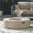 Outdoor 50,000 BTU Round Mgo Concrete Propane Fire Pit（Tank Cover Not Included)-1816082274