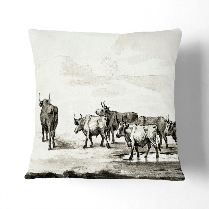 Square Throw Cushion, 40cm H x 40cm W x 15cm D