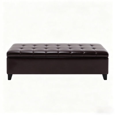 Contemporary Style Bench,Tufted Bench,Ottoman Storage Bench