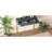 Grey Entryway Console Table With Two Drawers - , Modern Delicate Interior Style Bold Gold Base And Geometric Stripe In Drawer Storage Option, Construction, Design Diagonal Stripes-1655179665