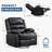 360° Swivel Rocking Recliner Chair with PU Leather, Cup Holder & Side Pocket, Deep Seat Oversized Single Sofa for Living Room, Nursery-2145072555