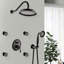 Luminaire de salle de bain noir mat - Pomme de douche rotative 360 °, tête de corrosion, 2 têtes-120951914