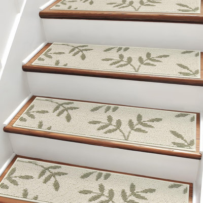 Carpet Stair Treads, Non-Slip Stair Treads For Wooden Steps Indoor, 30”X8” Stair Runner For Pets Non Skid Wood Staircase Step Treads Reusable, Set Of 15