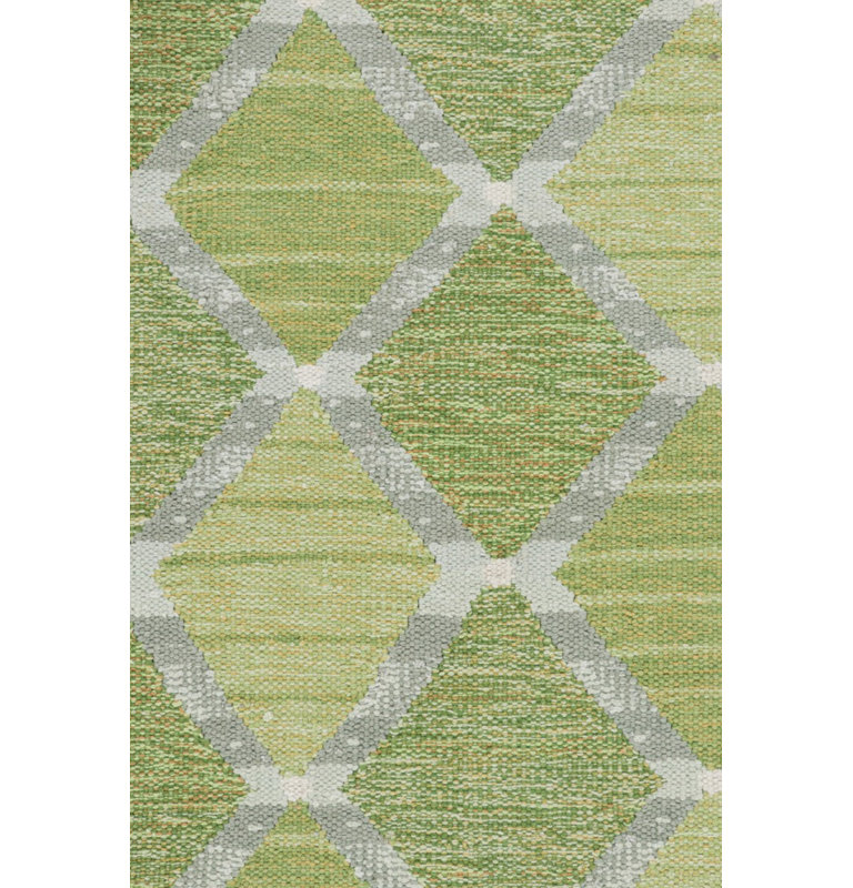 Scandinavian Cotton Geometric Area Rug, Runner 3' x 10'