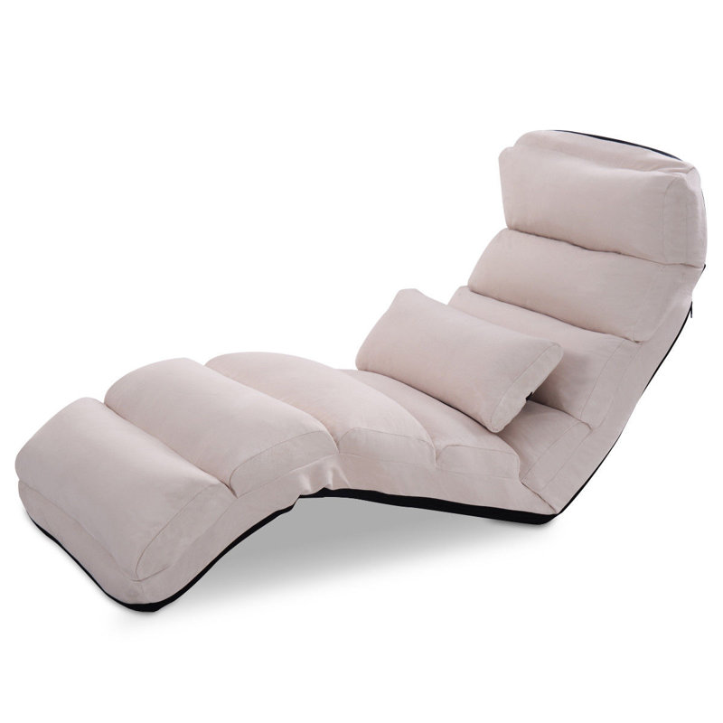 Upholstered Chaise Lounge, Beige