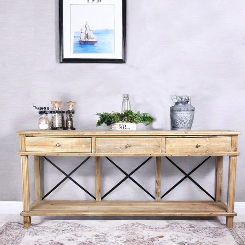 Console American Country Style, H 31,5 po x l 78,7 po x P 15,7 po