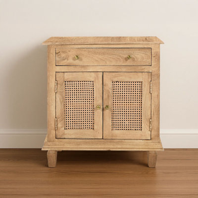 Timaj 30 inch Solid Wood brown Nightstand