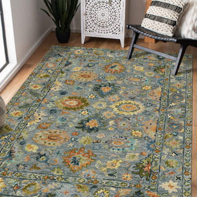 Tapis traditionnel crocheté à la main Dharmendera