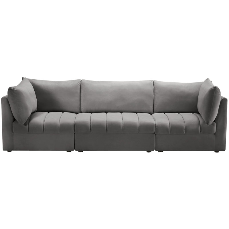 Canapé modulaire Ensoll, Velours gris