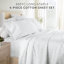 4 Piece 300 TC Patterned Cotton Sheet Set-105689114-105689117