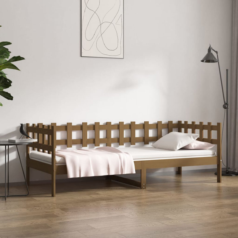Juanda Solid Wood, European Single (90 x 200cm), Honey Brown
