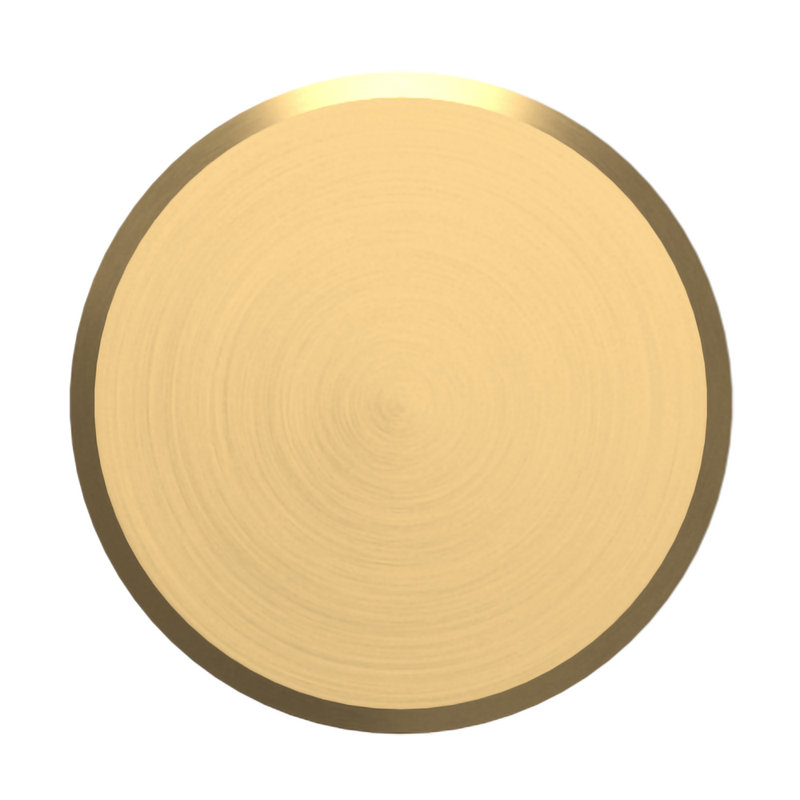 Round Brushed Brass Traditional Cabinet Knob with Mounting Hardware