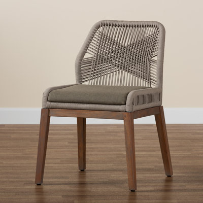 19.25'' H Upholstered Mahogany Side Chair