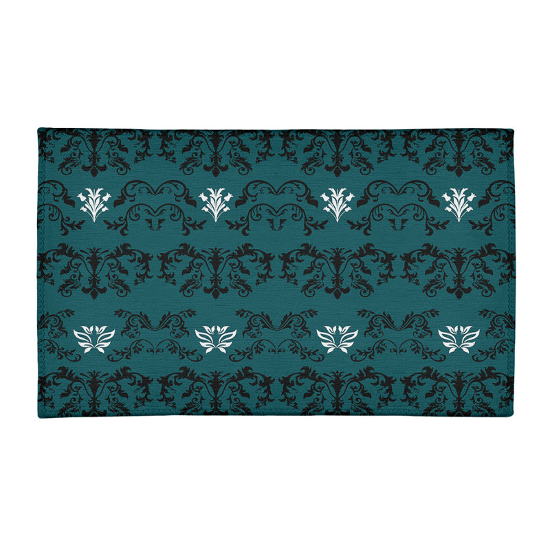 Damask Indoor Rug, Rectangle 5' x 7'