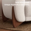 Sherpa Upholstered Sofa with Wood Wedge Legs-1310365224