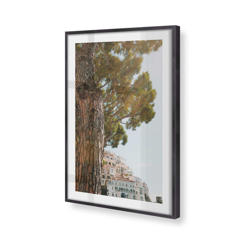 Imprimé Under the Pine, Cadre simple en zinc patiné, H 15,25 po x l 12,25 po x P 1,25 po