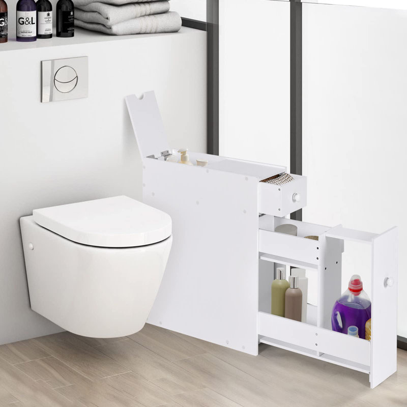 Cassano Bathroom Niche Cabinet Bathroom Cabinet Side Cabinet Floor Cabinet Kitchen Cabinet Sideboard Tall Cabinet, White