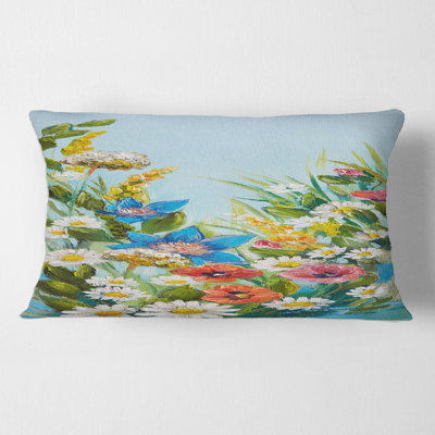 Housse de coussin et insert rectangulaire Still Life of Wildflowers I