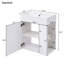 Armoire de salle de bain avec lavabo en céramique 21,6 pouces - Rangement à droite, moderne, meuble-lavabo flottant, style moderne pour les petites salles de bain-1056732757