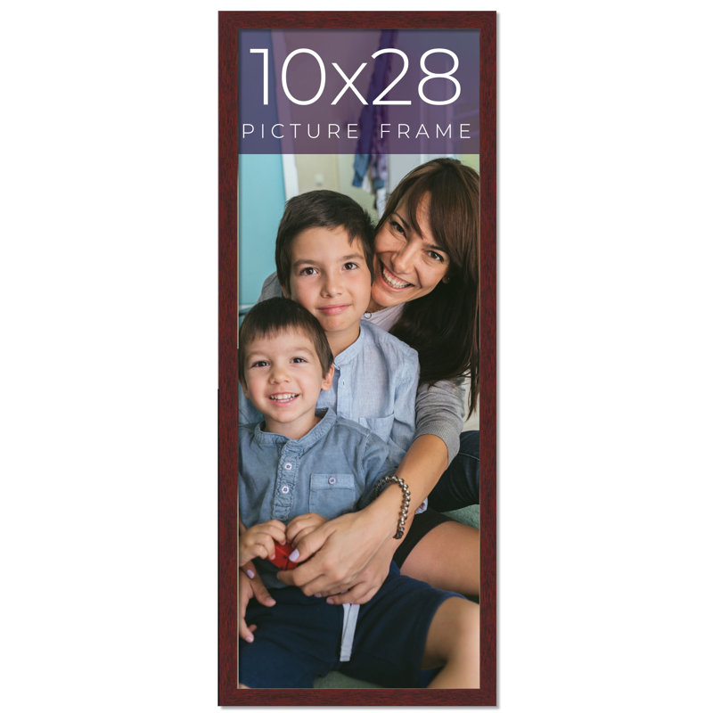 Cadre photo en bois massif Plassie, Brun foncé, L 10 po x H 28 po