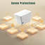 Modern Square Toilet With Embedded Tank - Remote Operated, Auto Flush, Heated Seat, Led Interface, User Customizable Options, White Hue Bathroom Smart Attached Remote-controlled, Auto-flush, Monitor,
