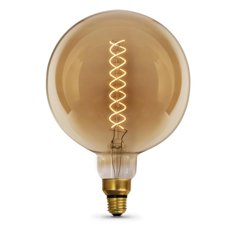 Ampoule à filament DEL Feit G63 E26 (moyen) blanc ambre équivalent 60 watts 1 paquet