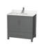 Ensemble de meuble-lavabo simple 36 po avec plateau en quartz Sheffield-100481462-100481463-100500125