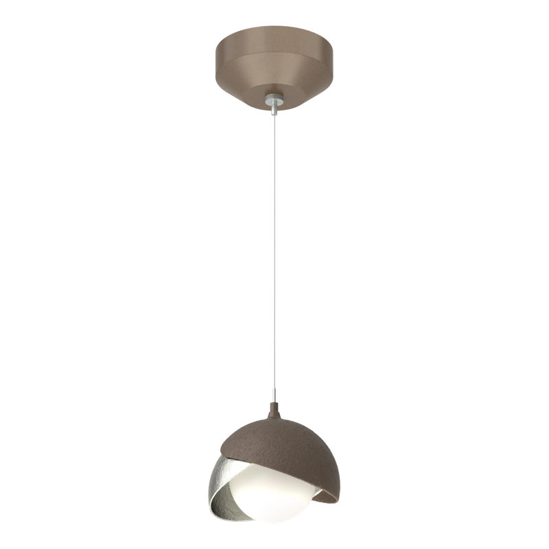 Brooklyn 1 - Light Single Globe Pendant, Bronze, Sterling