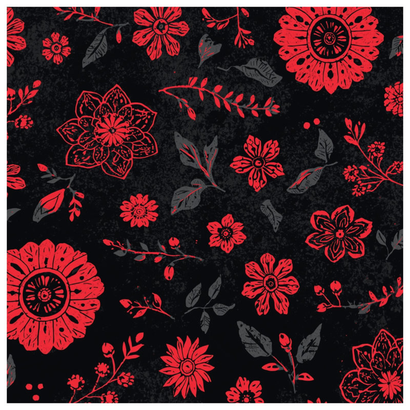 Tapis de bain à motif floral, 34 po L x 21 po L