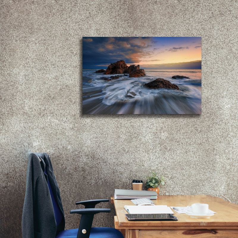 «Sweeping Tides» par Rick Berk, art mural sur toile, H 26 po x l 40 po
