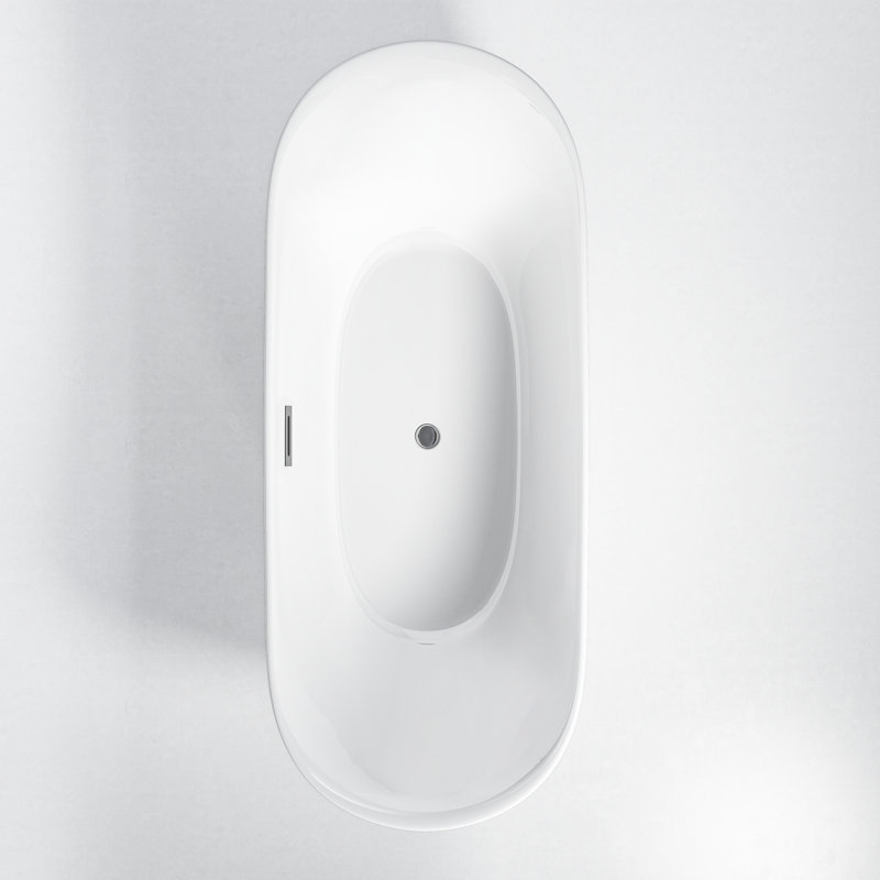 Elegant Freestanding Bathtub Acrylic Modern Bathroom Relaxation