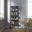 Armoire de rangement en métal noire à quatre portes avec portes cannelées Benvolio 65,35 pouces