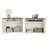 Set Of 2 Large End Table ,Tall Side Table With 2 Storages For Living Room, Farmhouse TV Stand With Storage Shelf, 37"-2043548871