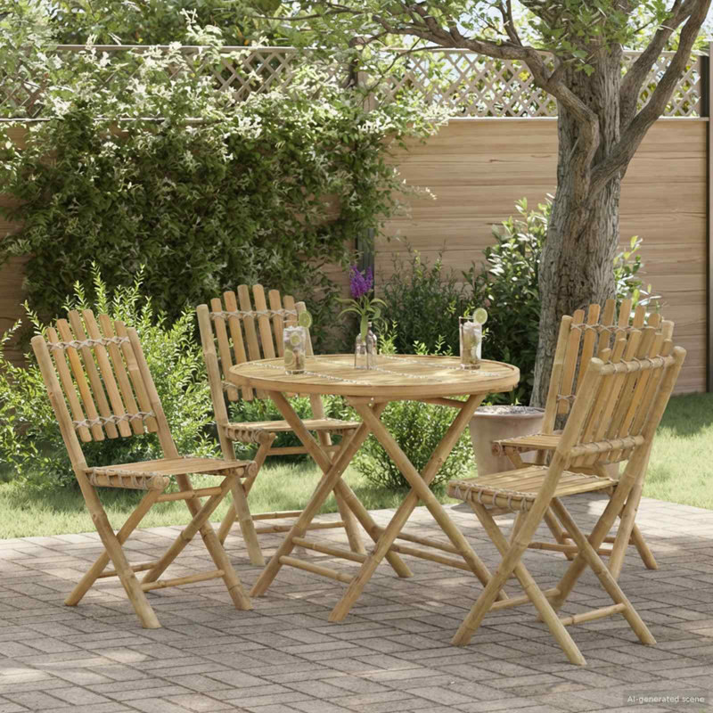 Bamboo Patio Folding Chair Folding Chair Set