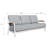 Santorini 81.9" Powder-Coated Aluminum Patio Sofa with Sunbrella® Cushions, Commercial Grade