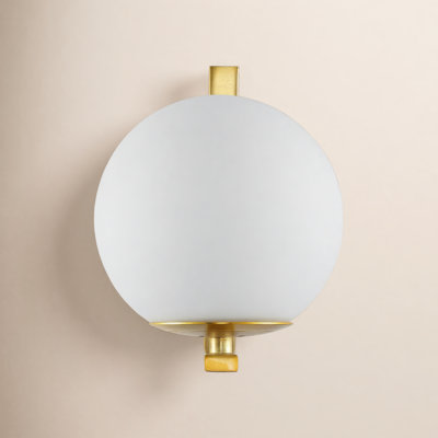 Brose Single Light Glass Dimmable Armed Sconce