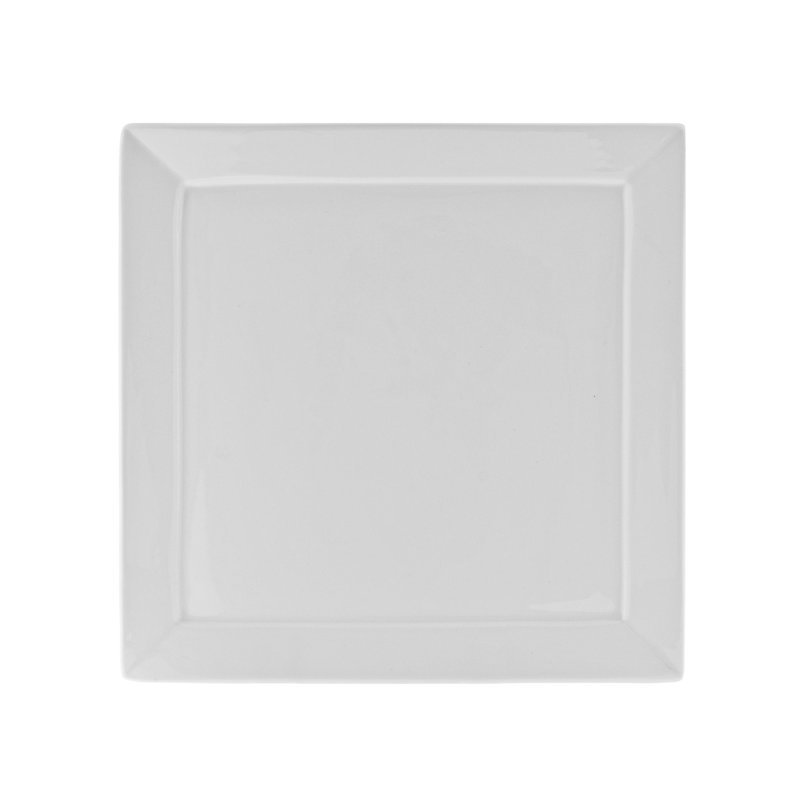 White Porcelain Square Salad/Dessert Plate Set, 7.25"
