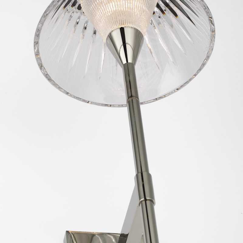 Waterford Blaze Sconce with Clear Crystal, Polished Nickel, 19" H x 5.75" W x 7.75" D