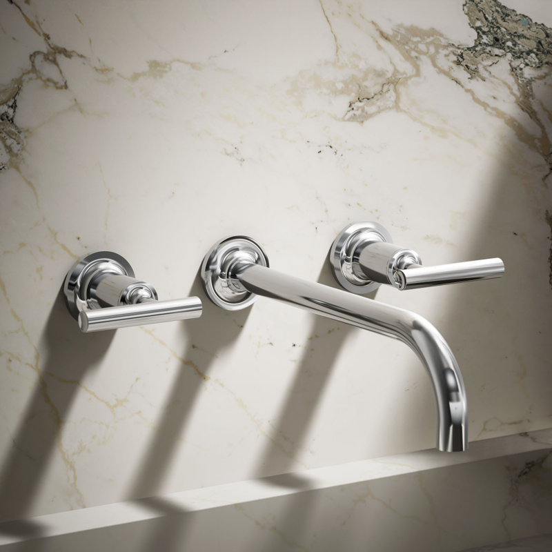 Purist® Wall Mounted Bathroom Faucet, Lever Handle, Polished Chrome