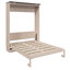 Grand lit escamotable avec lumières DEL, lit mural peu encombrant, beige