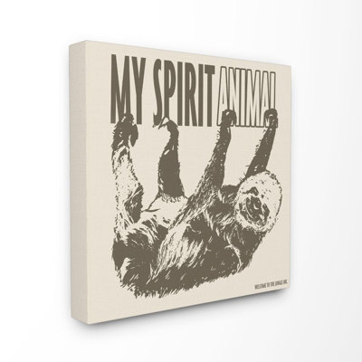 « amusant word sloth rites animal design », impression sur toile