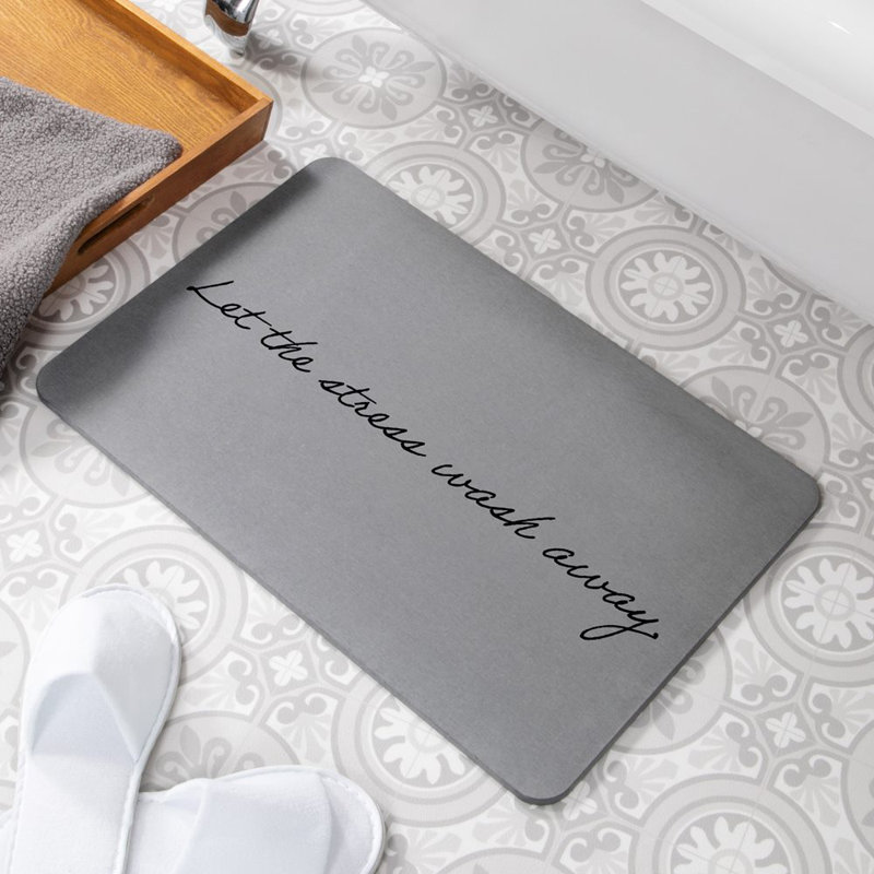 Non-Slip Shower Mat, Grey
